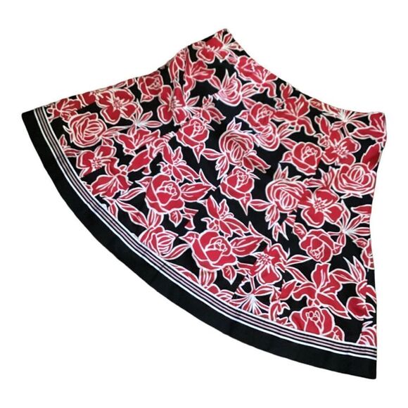 Rose Print Full Skirt 20W - Picture 2 of 9